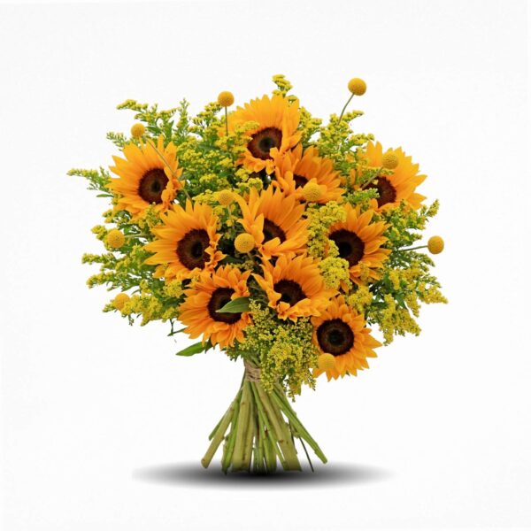 Blumenstrauss-aus-Sonnenblumen Versand vom Florist handgebunden in Hamburg